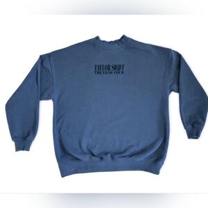 Taylor Swift The Eras Tour Official Crewneck Sweatshirt Blue Unisex Jerry Leigh